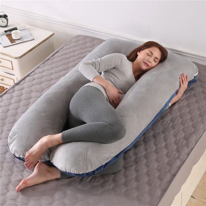 Enhance Your Comfort with the Pure Cotton Pure Color Maternity Pillow U Type