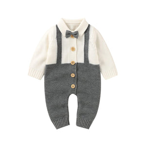 Autumn New Baby Gentleman One-piece Rompers