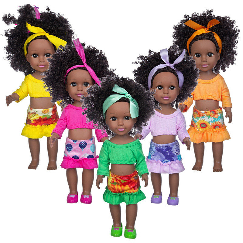 Discover the Joy of Play with the African 14 Inch Doll Simulation Baby Black Doll