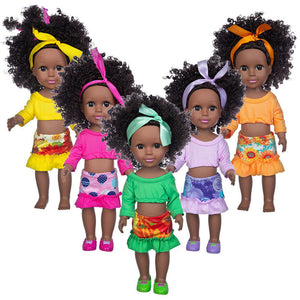 Discover the Joy of Play with the African 14 Inch Doll Simulation Baby Black Doll