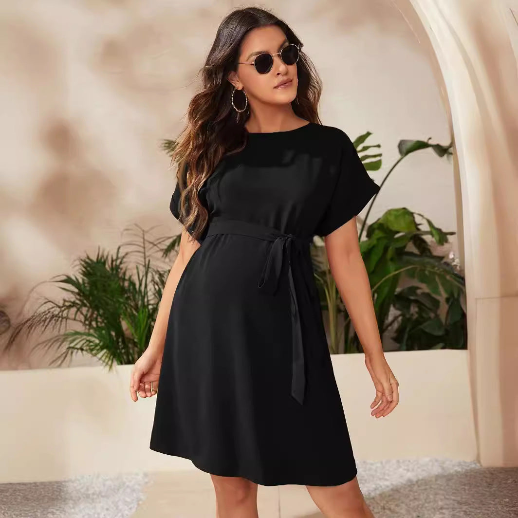 Unveiling the Maternity Bat Sleeve Girdle Dress