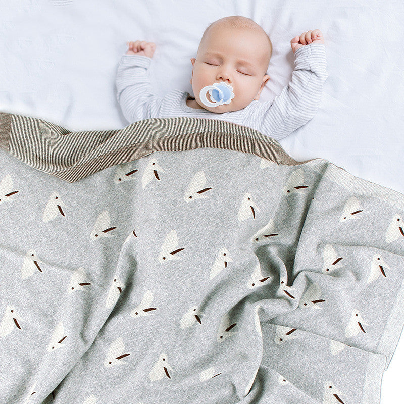 Baby Blanket Knitted Bunny Hug Blanket Baby