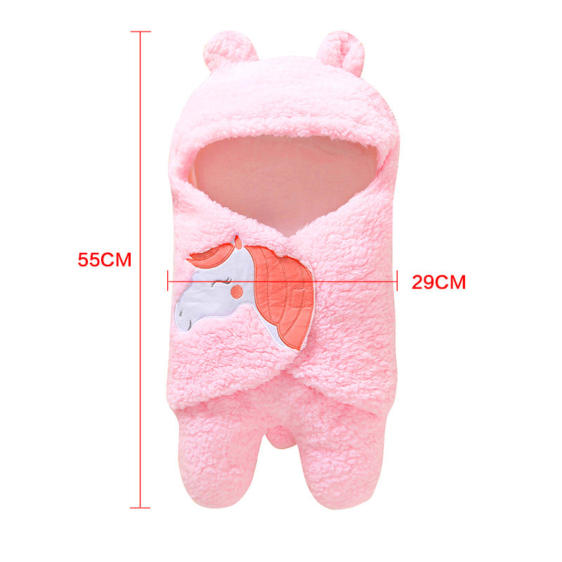 Infant Baby Soft  Winter Style Plush Swaddle