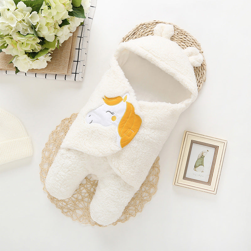 Infant Baby Soft  Winter Style Plush Swaddle