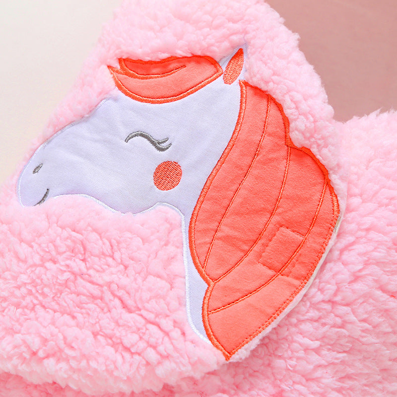 Infant Baby Soft  Winter Style Plush Swaddle