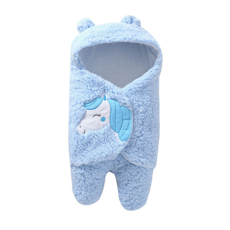 Infant Baby Soft  Winter Style Plush Swaddle