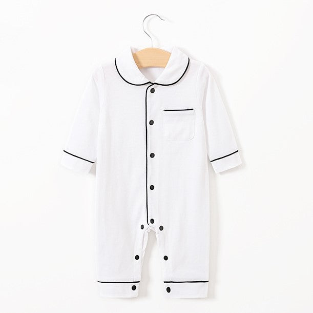 Baby pajamas solid color baby onesies