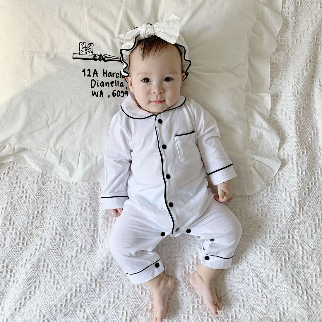 Baby pajamas solid color baby onesies