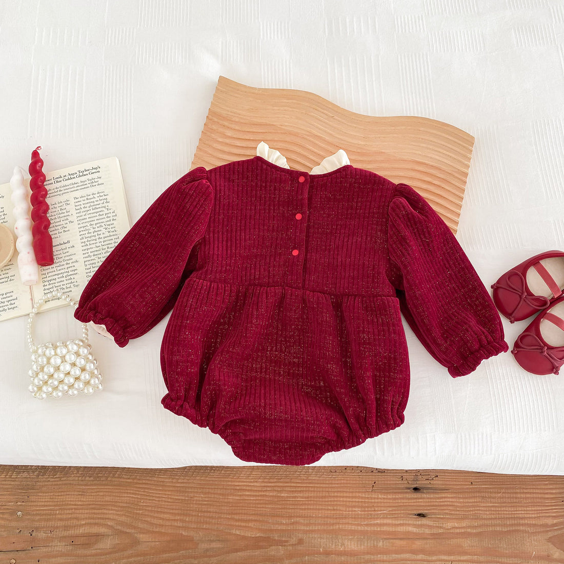 Fleece-lined Jumpsuit Baby Girl Rompers