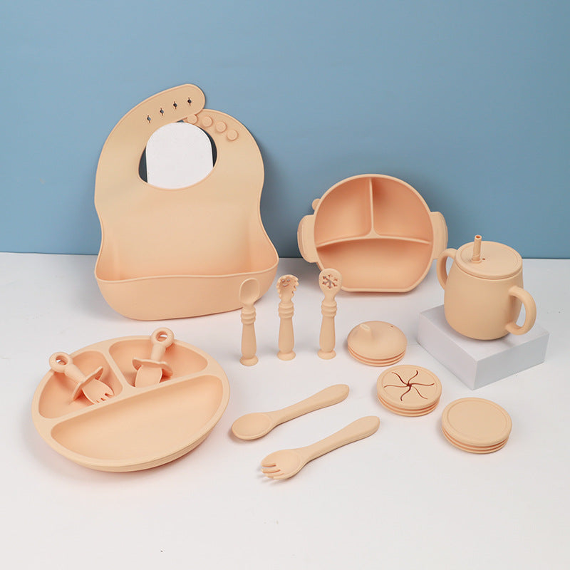 Silicone Children's Tableware Set Baby Feeding