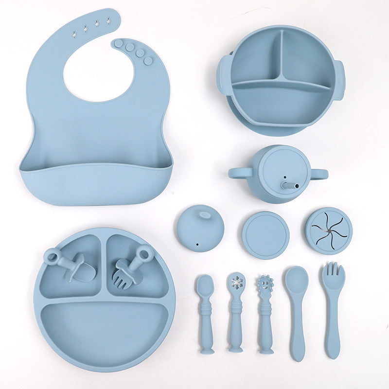 Silicone Children's Tableware Set Baby Feeding
