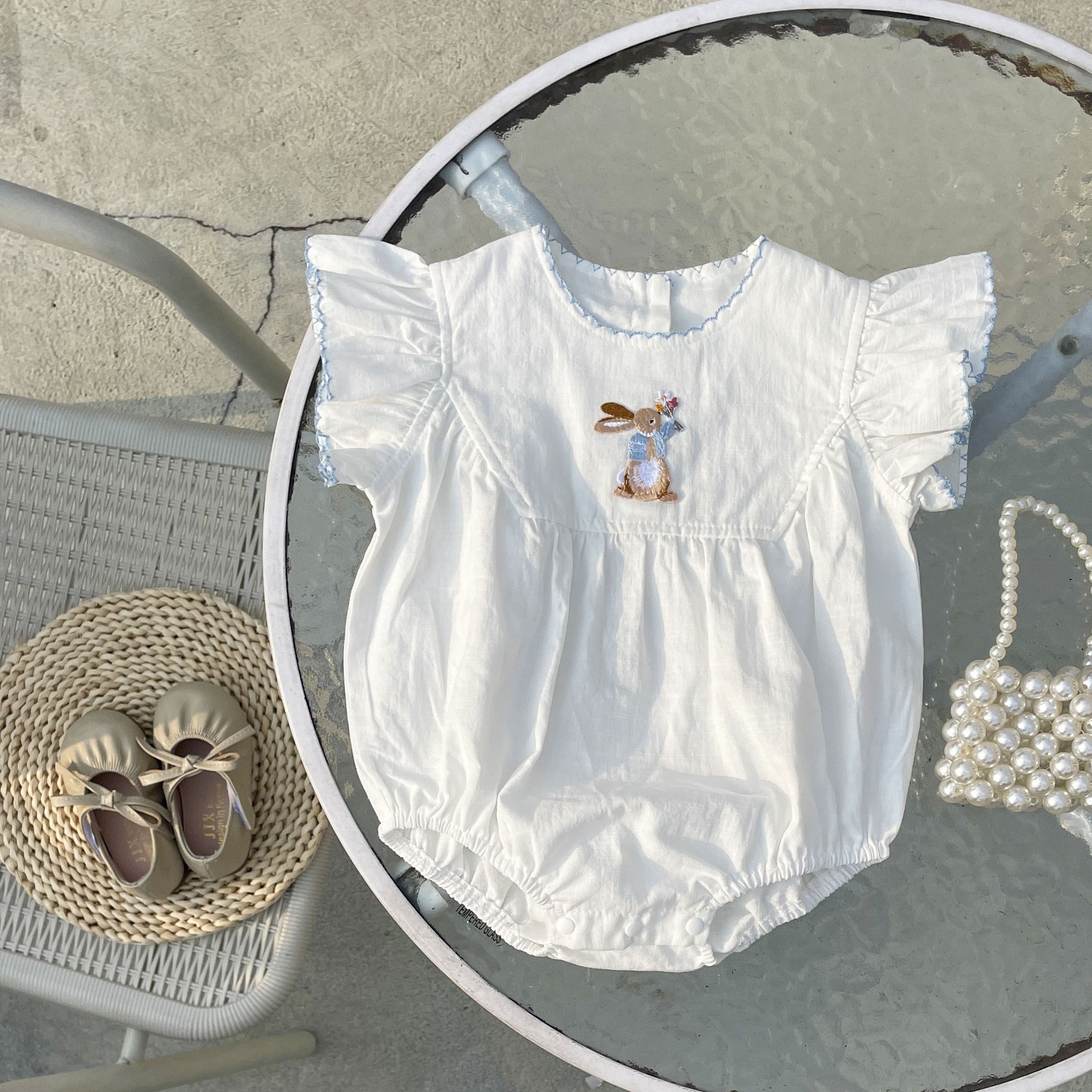 Embroidery Bottom-covering Rompers