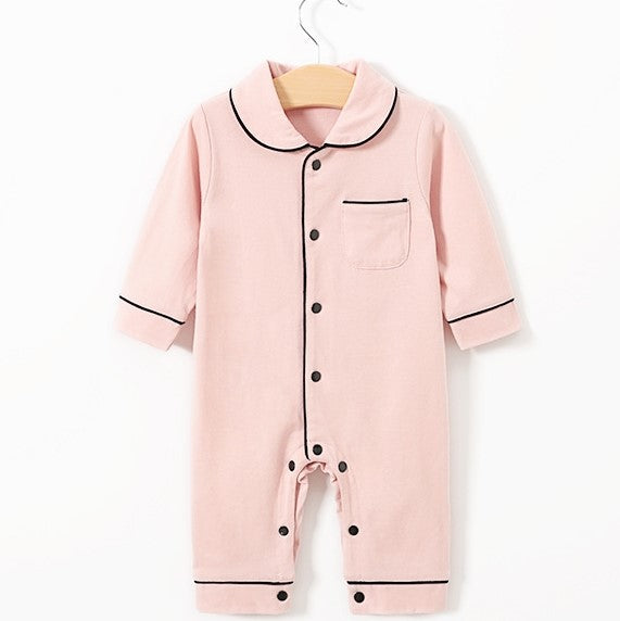 Baby pajamas solid color baby onesies