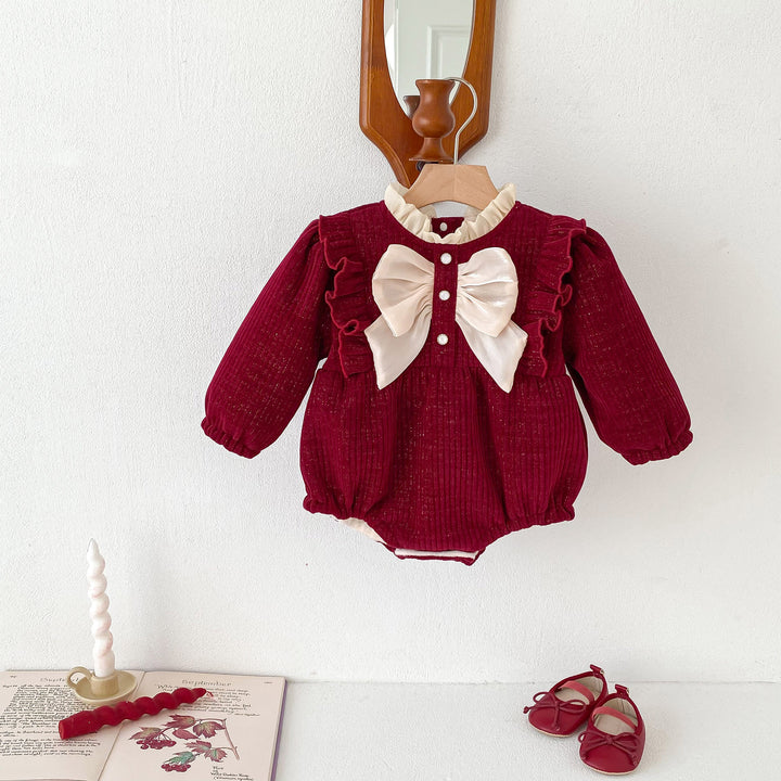Fleece-lined Jumpsuit Baby Girl Rompers