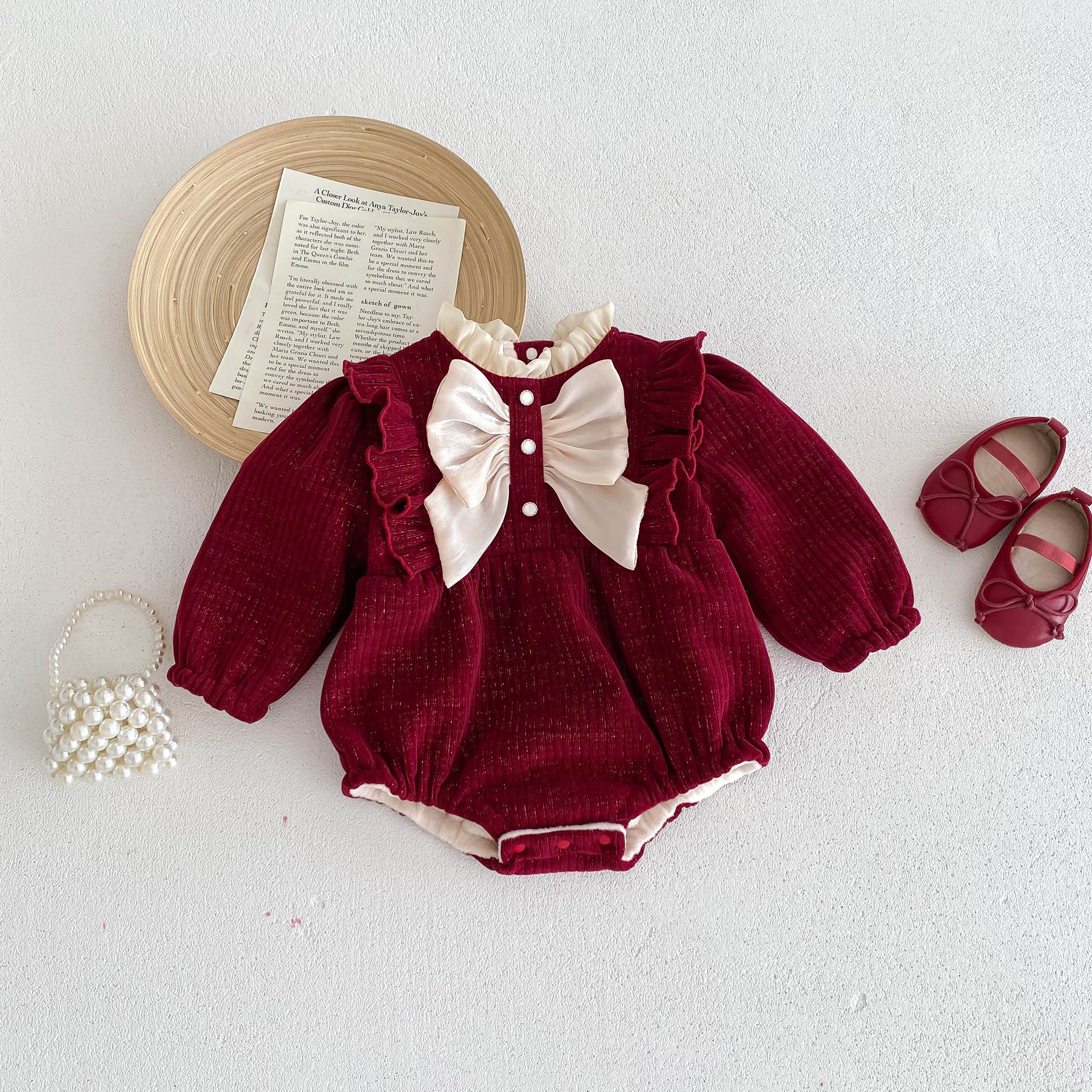 Fleece-lined Jumpsuit Baby Girl Rompers