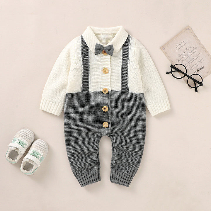 Autumn New Baby Gentleman One-piece Rompers